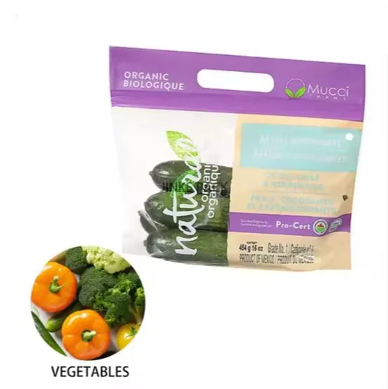 مخصص الطباعة الرقمية كيس من البلاستيك كيس التغليف الخيار كيس الخيار للأغذية الخيار الخضار