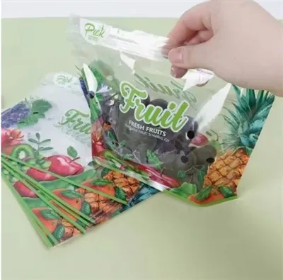 حقيبة بيع الفاكهة والخضروات عالية الجودة للبيع بالجملة مع مقبض وفتحة تهوية